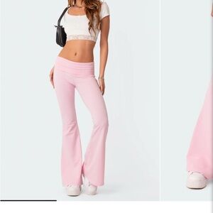 Edikted flare pink pants